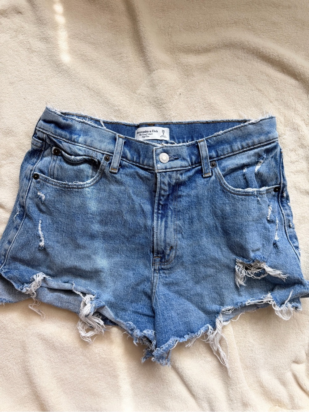 Abercrombie cut off denim shorts Highrise 8/29